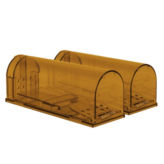 2 Adet Şeffaf Tekrar Kullanılabilir Fare Tuzağı Kemirgen Fareler Canlı Yakalayıcı Küçük Hayvanlar Kafesi