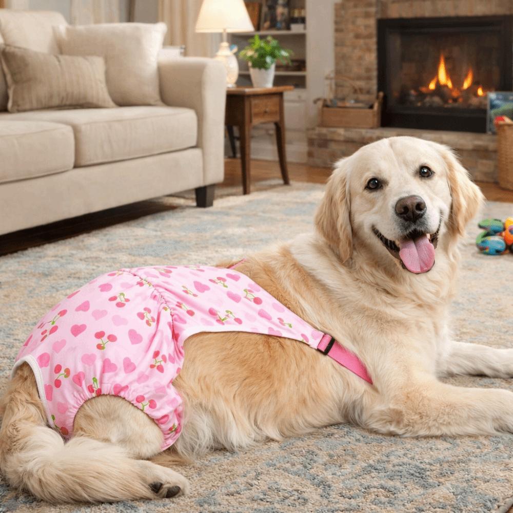 Washable Pet Sanitary Pants Adjustable Dog Menstrual Panties Dog Diaper  Wound Protection