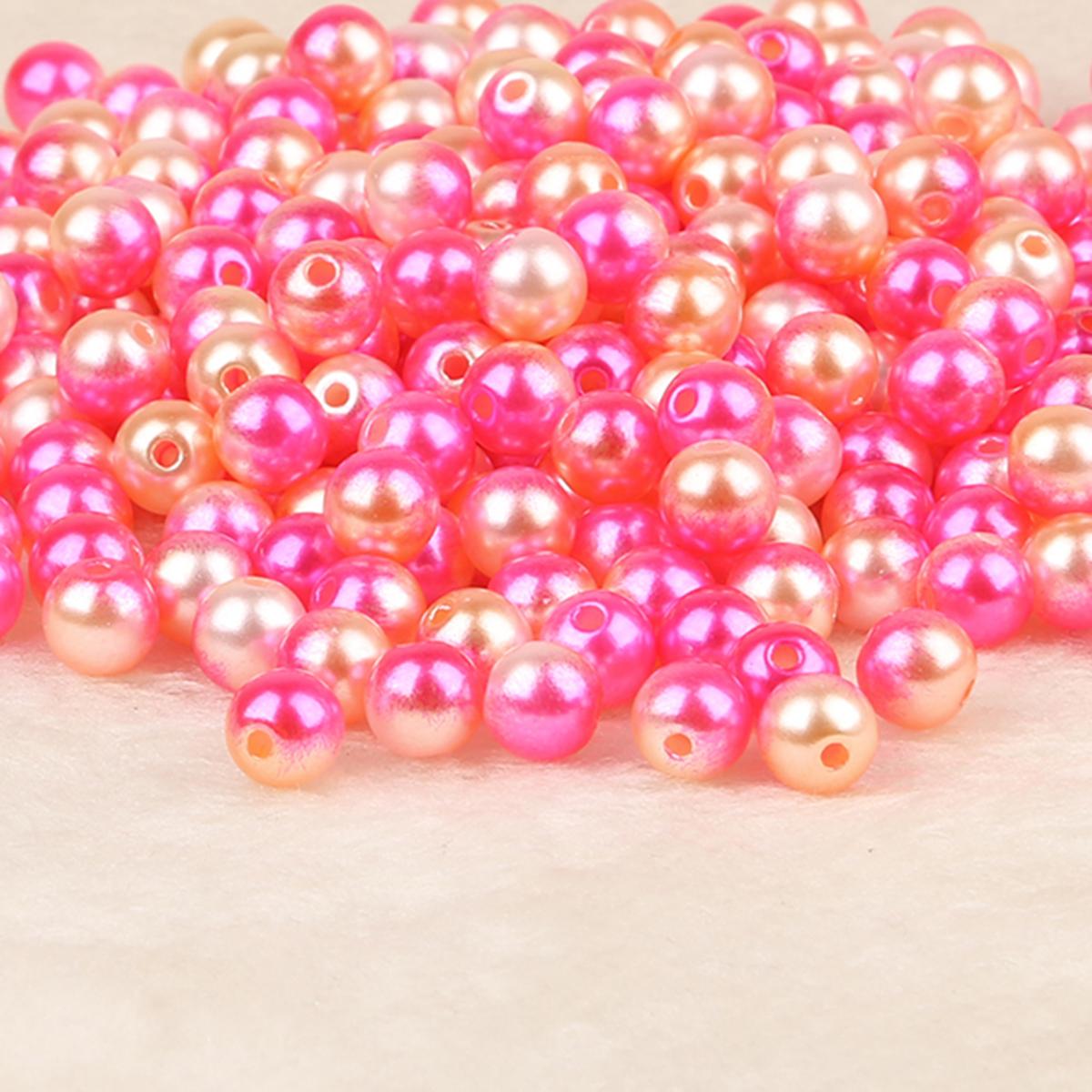 

1000-18000 шт. имитация бусин из акрила ABS для бисероплетения ювелирных изделий своими руками 8mm 2000Pcs жёлтый/фуксия