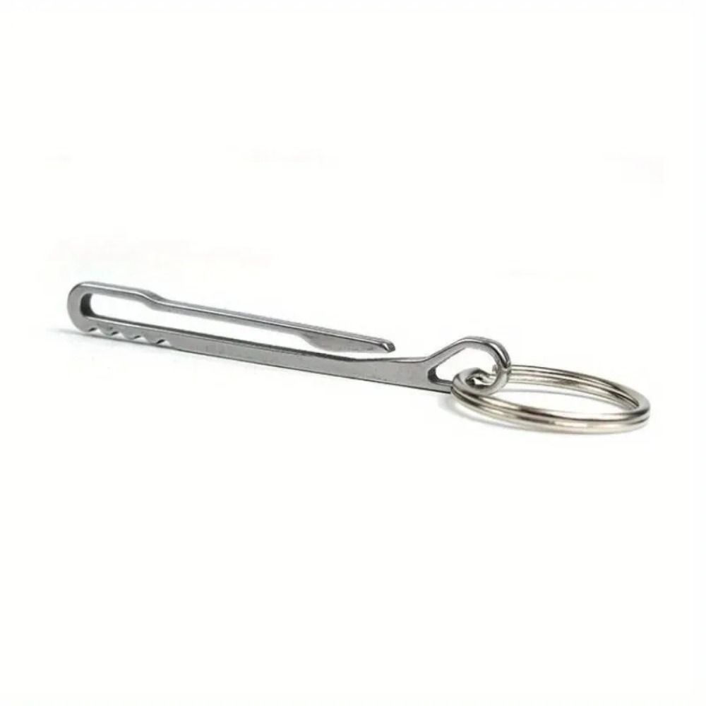 Stainless Steel Outdoor Keychain Ultra Thin Carabiner Outdoor EDC Gadget Durable Multipurpose Outdoor Emergency Tools
