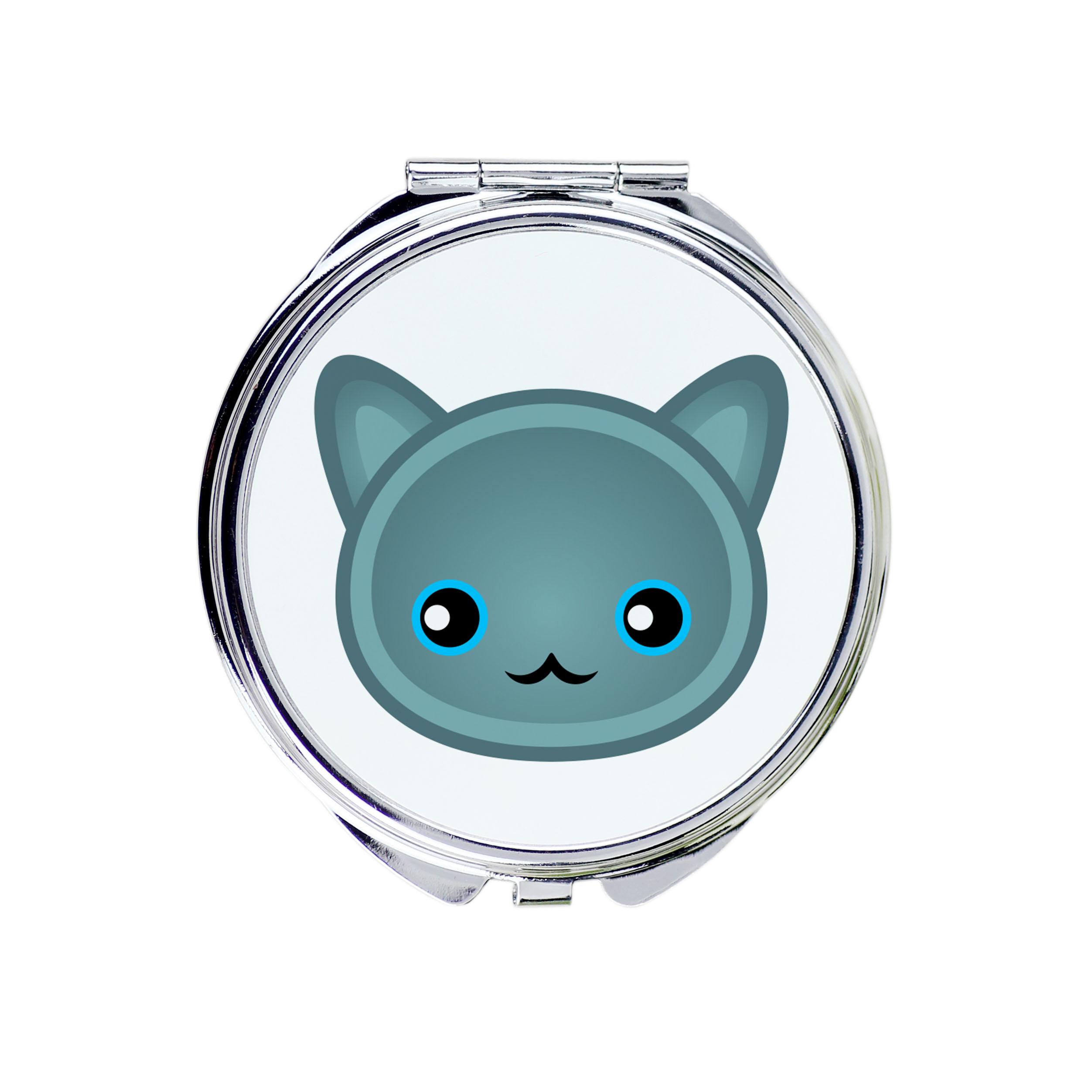 

Russian Blue - pocket mirror for a purse by Art-Dog
