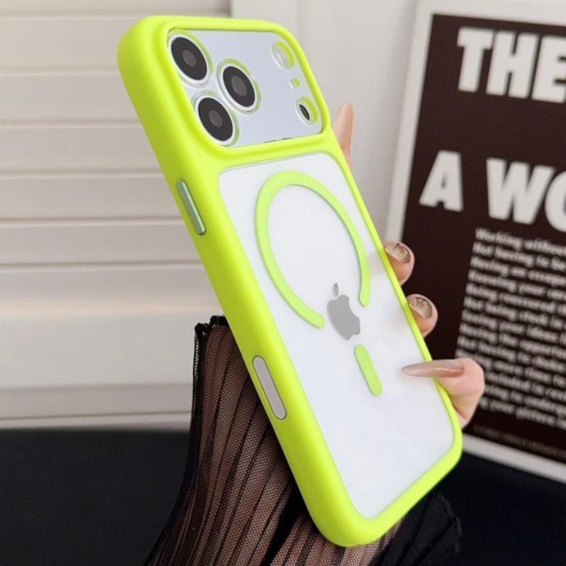 Transparent Defender For Magsafe Case for iPhone 17 16 15 14 13 Pro Max Camera AI Touch Control Wireless Charging Acrylic Cover