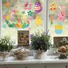 1set PVC Wall Stickers Rectangle with Easter Theme Pattern for Home Living Room Bedroom Decoration Colorful 350x240mm 9 Sheets/set