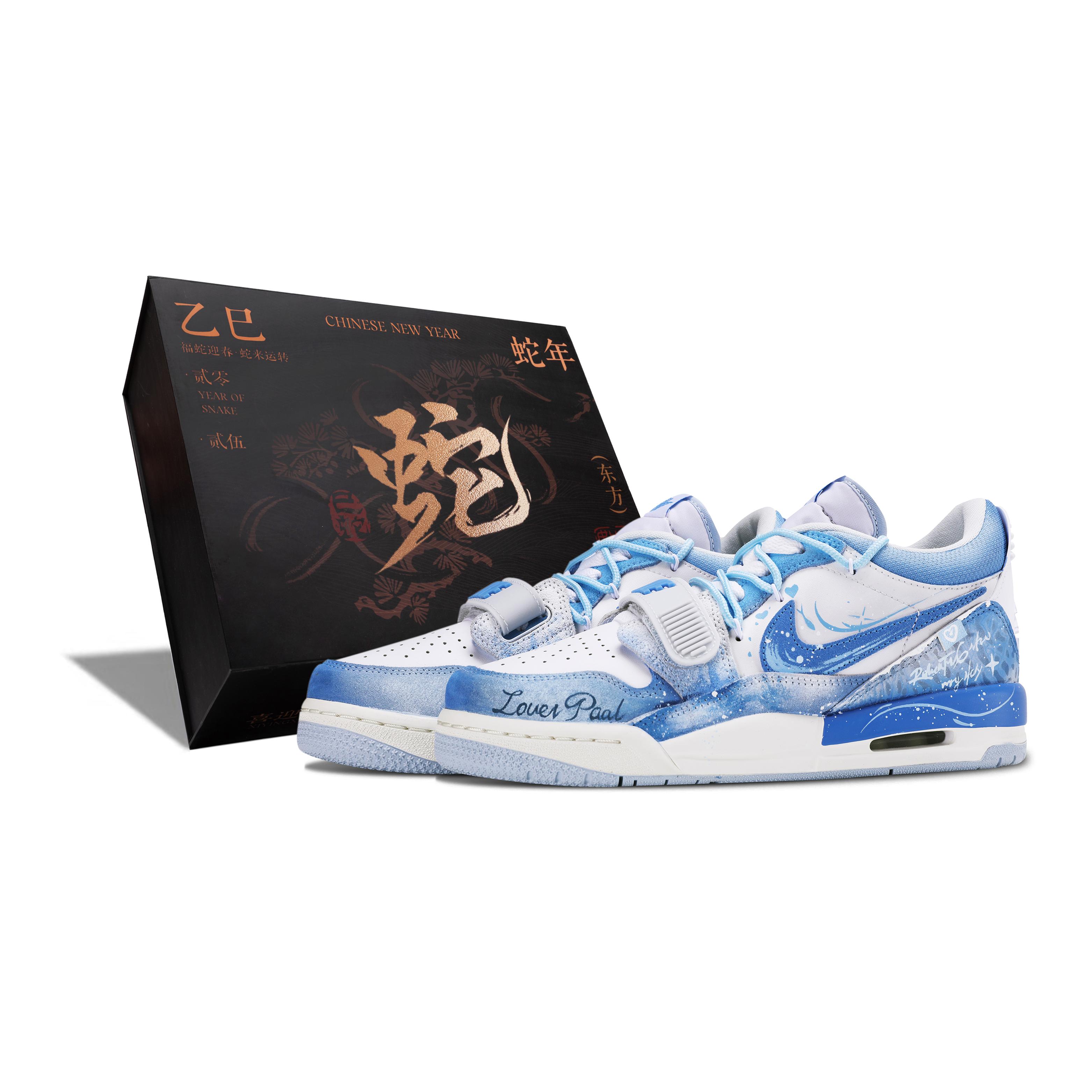 

Jordan Legacy 312 Abrasion Resistant Low top Vintage Basketball Shoes Men s Blue CD7069-141(Team398--BOX) 40