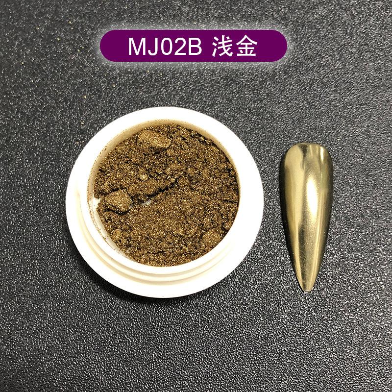 2pcs Nail Mirror Powder Electroplated Metallic Mirror Powder High Glitter Flash Laser Titanium Gold Powder Multi-color Optional Nail Art Tool