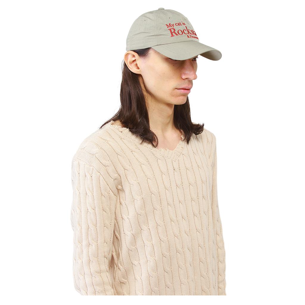 JOEGUSH Rockstar Cat Nylon Cap (Beige)