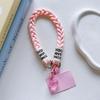 Fashion Mobile Phone Lanyard Hanging Decoration Can Be Carried Twist Rope Anti-loss Love Heart Pendant Strong Wrist Short Straps