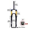 ZTTO MTB Bike Air Fork 120mm Travel Mountain Bicycle Front Suspension 26 27.5 29 Inch QR Quick Release Straight Tube 1 1/8"
