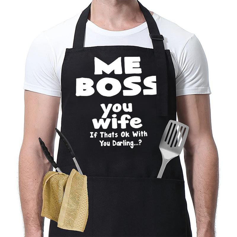 Aprons Pockets Cooking Home Kitchen Adjustable Grilling Cooking Chef Barbecue