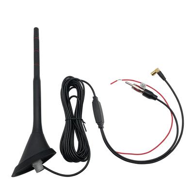 Rotatable 7 Inch Signal Rod Car Roof Radio FM AM Antenna Aerial With 5M Jaso Plug Cable for VW Jetta Golf Passat