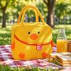 Insulated Lunch Bag with Zipper Closure and Handle Cartoon Design Portable Food Storage Bag for Work School Picnic