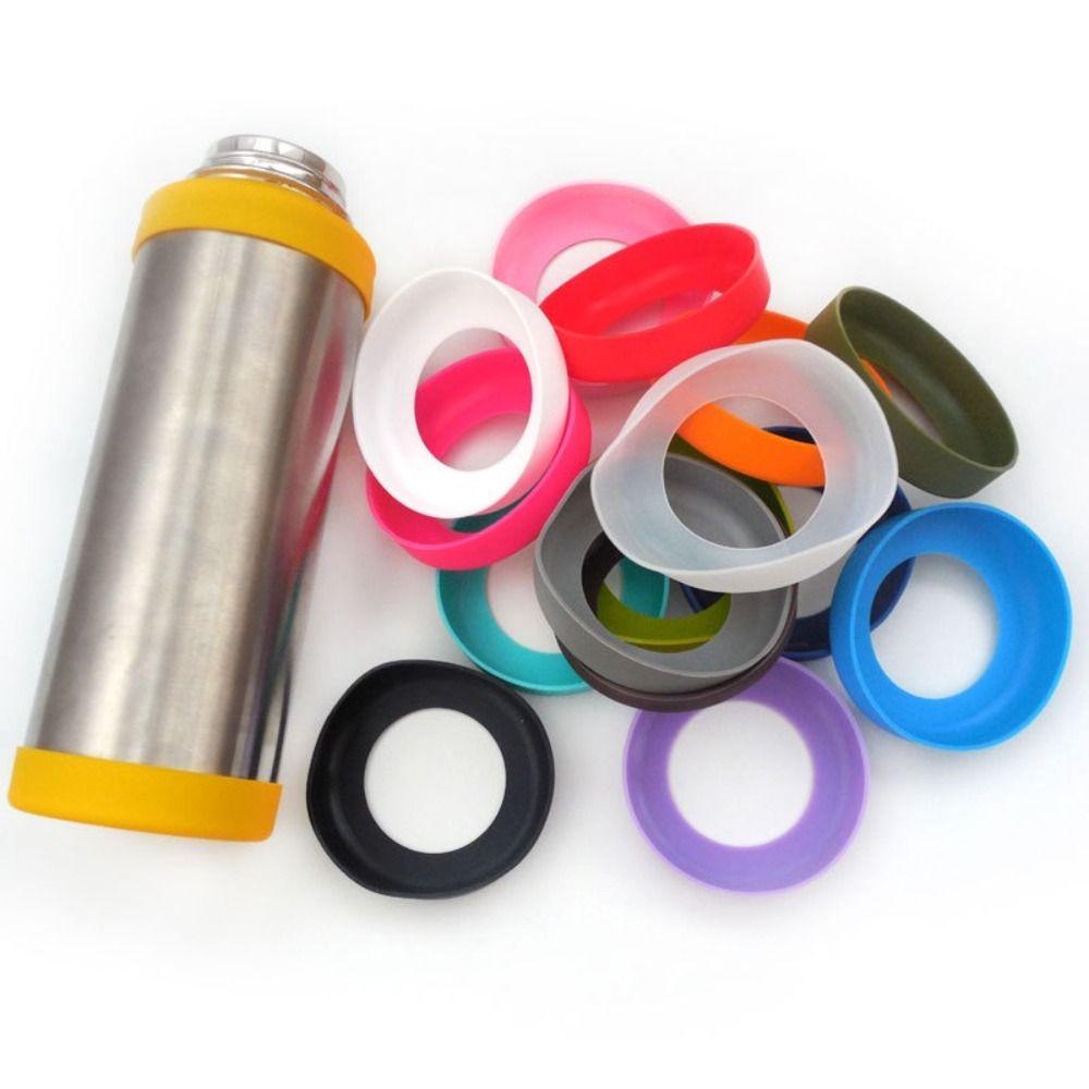 

Silicone Cup Bottom Cover Universal Water Cup Cover Sheath Heat-Resistant Bottle Boot Water Bottle оранжевый