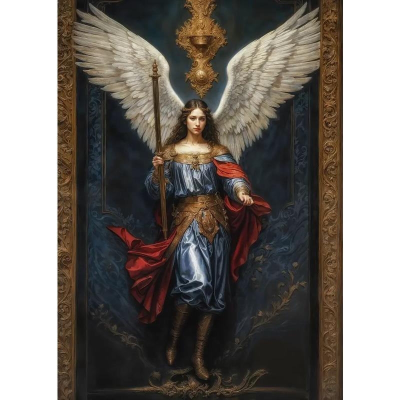 Nordic Religious Art Benevolent Portrait Of The Virgin Mary Archangel Canvas Painting Living Room Modern Aesthetics Home Decor