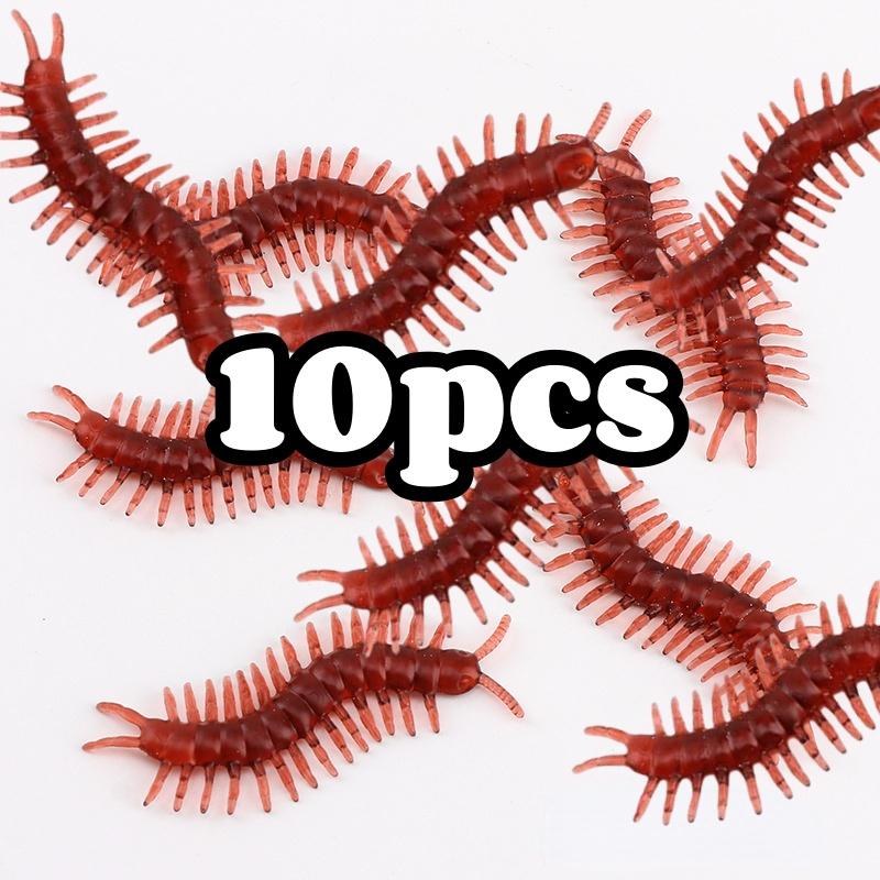 50Pcs Realistic Bugs Funny Toy Fake Cockroach Novelty Insects Halloween Prank Simulation Tricky Disgusting Scary Party Supplies