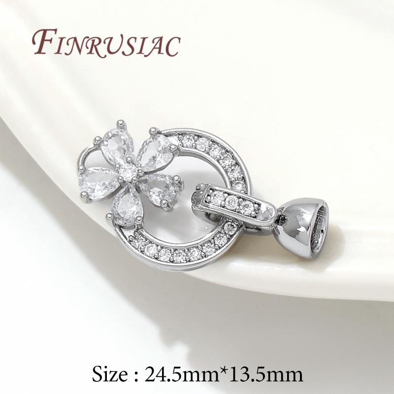 18K Gold Plated Brass with Zircon Clasps For Jewelry,Fasteners For Bracelets Connectors,Accessories DIY Jewelry Making Supplies
