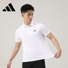 adidas Golf Series Three Stripes Logo Casual Breathable Quick-Dry Short Sleeve Polo Shirt Men Polo Shirts White KD7254