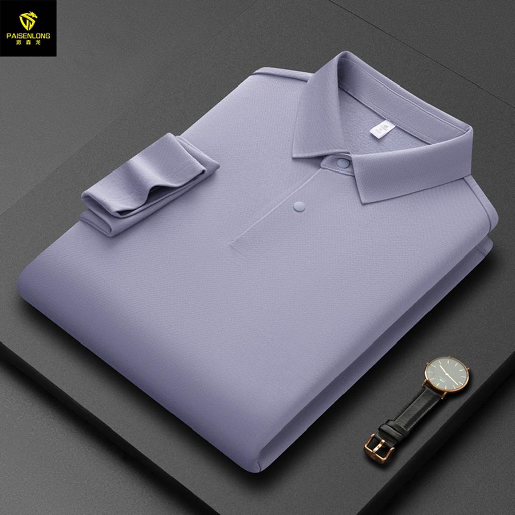 High-End Autumn And Winter New Polo Shirt With Wool Business Commuter Enterprise Work Clothes