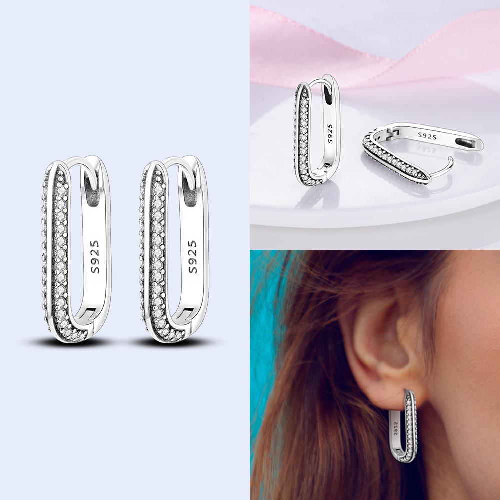 Butterfly Earrings Original 925 Silver Pink Bow Heart Zircon Star flower Stud Earrings Women Jewelry Gift Love Valentine Day Set