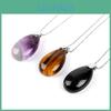 Natural Aura Crystal Stone Popular Teardrop Pendant