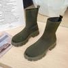 Women Boots Slip On Western Ankle Boots Platform Knitted Ladies Autumn Socks Boots Fashion Female Booties
