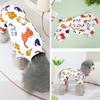 Dog Romper Cartoon Animal Pattern Short Sleeve Fashion Spring Summer Pet Dog Jumpsuit for Indoor