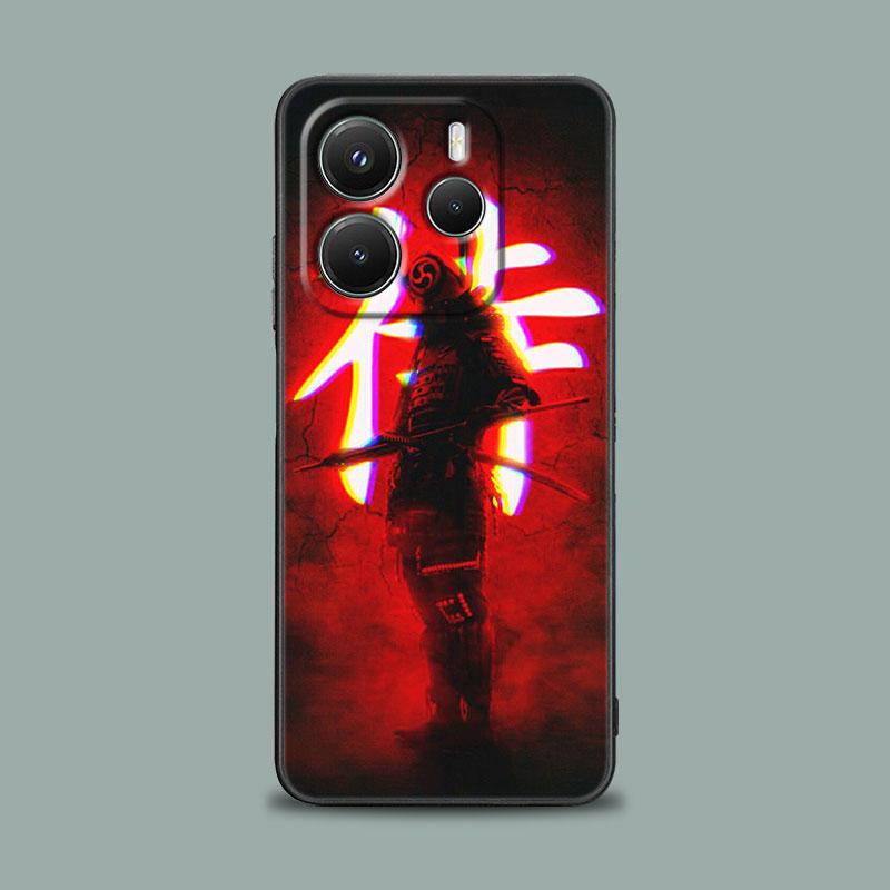 Phone Case for Xiaomi Redmi 15C 14C 12C 13C 4G Redmi Note 15 14 13 12 11 10 Pro Plus 12S Soft Cover Japanese Art Samurai Ninja