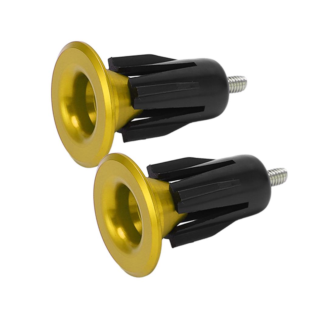 2 Stück Fahrradlenkerstopfen Aluminiumlegierung Verschleißfest Universal Mountainbike Griffendstopfen Gold