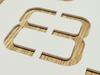 Digits oak wall clock 50cm white