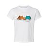 Unisex Outdoor Camping Tee With Tents And Campfire