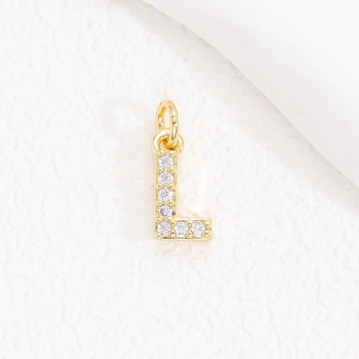Micro-Inlaid Zirconia 26-Letter Pendant Necklace for Women - Handmade Jewelry Accessory Gold
