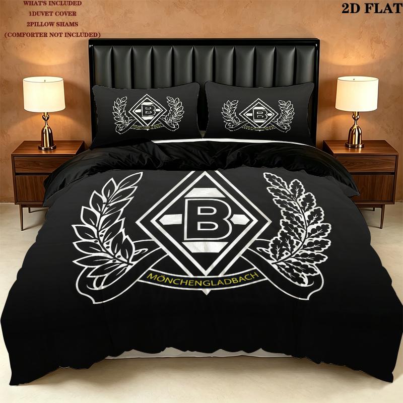 Borussia Mönchengladbach Pattern Bedding Quilt Set  Home Decoration  Gift (1 * duvet cover + 2 * pillowcase  without core)