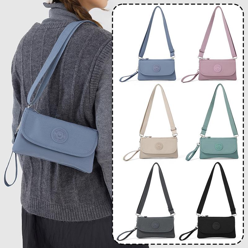 Crossbody Bag Women's Lightweight Coin Purse Nylon Water-Repellent Mobile Phone Bag