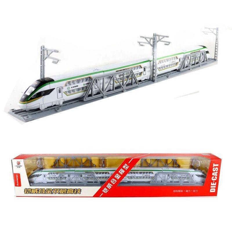 Train Doubledeck Subway Toy With Magnet Connection For Kids And Model Collectors