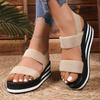 Fashion Women Sandals 2025 Summer Fashion Platform High Heels Beach Sandals Women Comfortable Wedge Shoes Outdoor Soft Soled Women Shoes