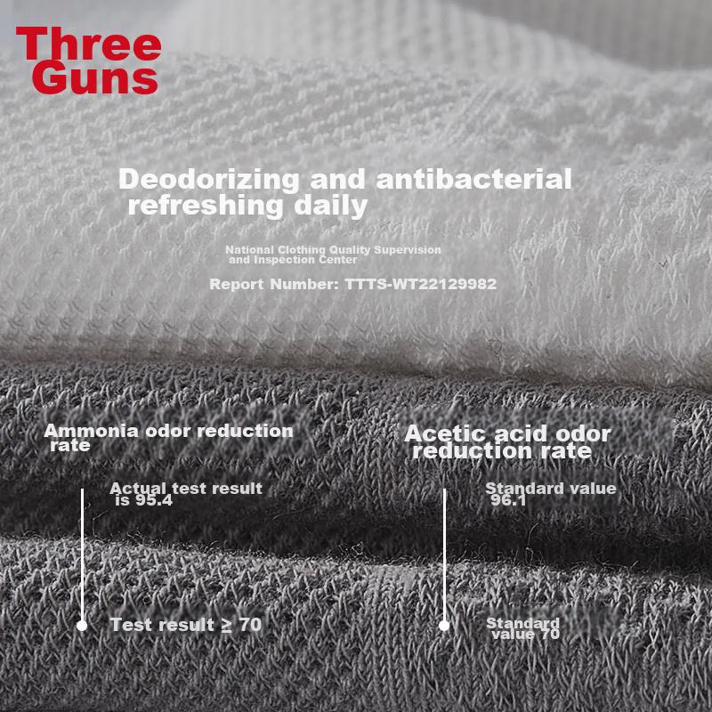 THREEGUN [Touch Series] Mesh Men's Socks, Summer Men's Socks, Pure Cotton Antibacterial Deodorizing 10A Men's Socks