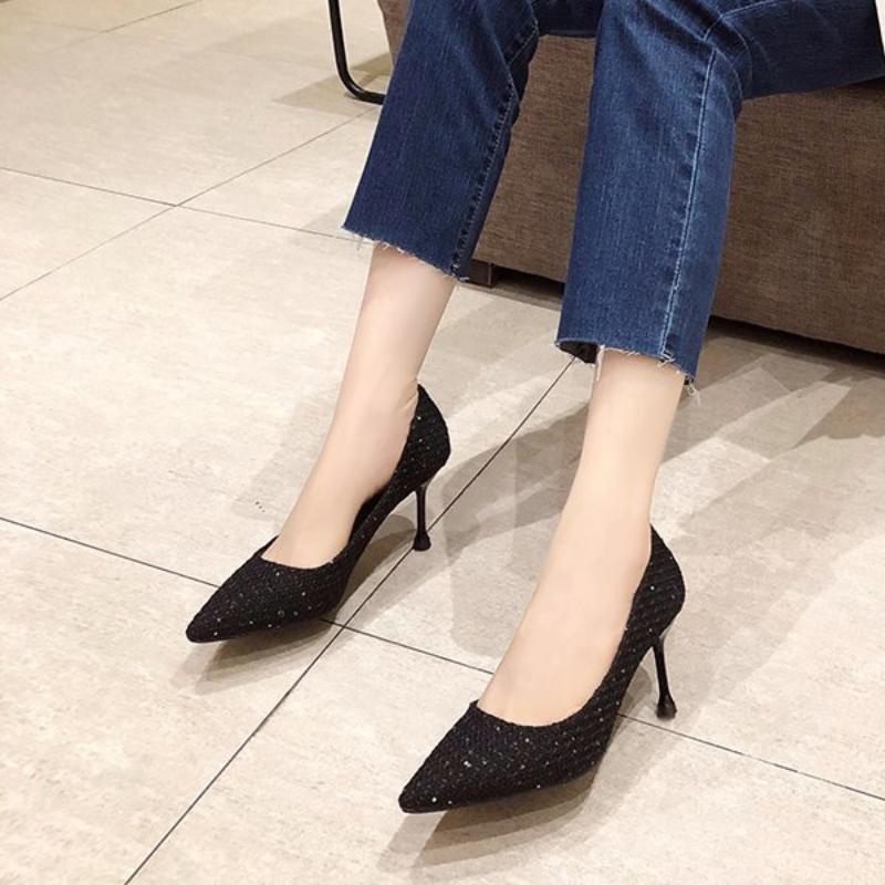 Fashion Design Sensibility High Heels Women's Delicate Netting Popular Bride Shoes 2024 New Style Light Satin Bridesmaid Shoes Wear