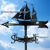 Weather Vane Ornament: Outdoor Wrought Iron Spray-Painted Roof Decoration Metal Craft