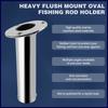 Marine Heavy Duty Stainless Steel Boat Cast Fishing Rod Holder Oval 15°/30°/90° with PVC Inner Boat Hardware