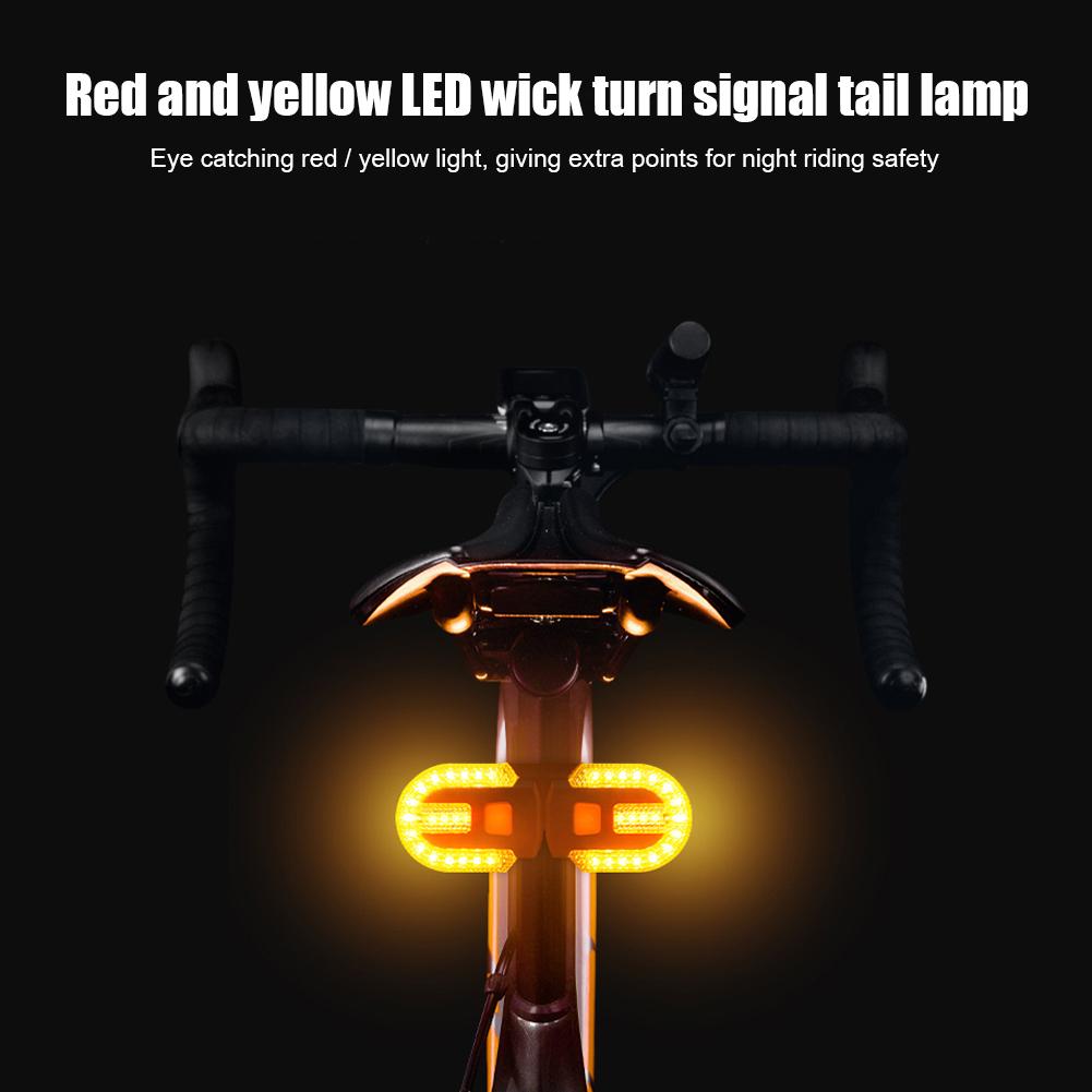1/2Set Bicycle Turn Signal Light Wireless Remote Control Bike Tail Light Warning Cycling Light Bike Accessories for Night Riding