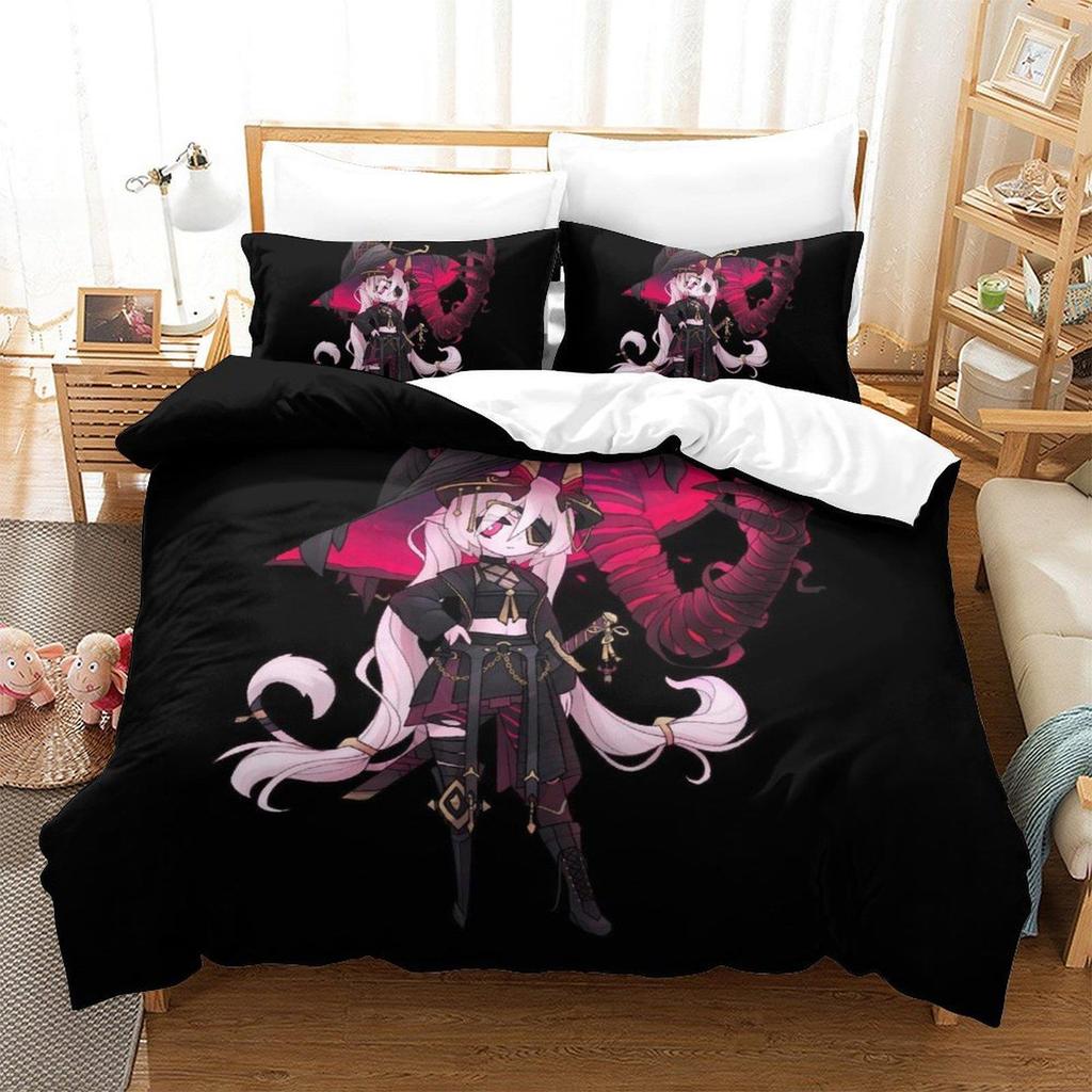 Soulfire Demons Bedding Set Single Twin Full Queen King Size Bed Set Adult Kid Bedroom Duvet Cover Sets 3D Anime Bed Sheet Set