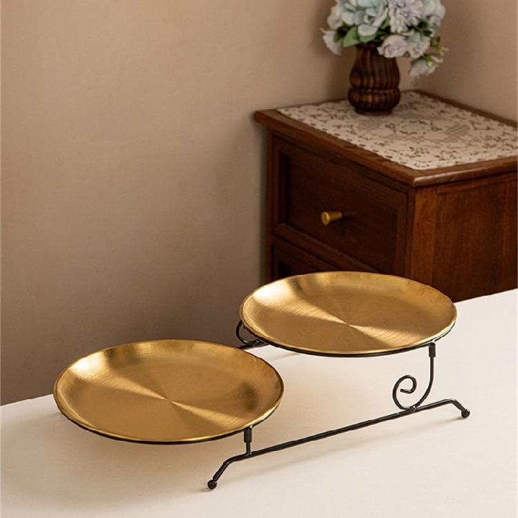 Practical Detachable Dessert Stand for Parties Detachable Fruit Serving Holder Metal Wedding Cake Display Plate