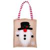 1Pcs Linen Christmas Gift Bag Christmas Candy Cookie Packaging Bag Boxes New Year Party For Snack Present Box Packing Xmas Bags