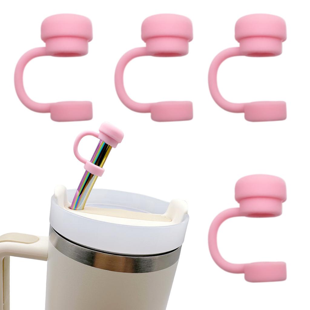 Straw Covers Cap Reusable Silicone Straw Toppers Compatible with Stanley Cup Spill Leak Stopper Splash Dust Proof Straws Cover Cup Holders 5
