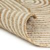 Tapis - vidaXL - Jute - Design de spirale - 120 cm - Fait à la main - Moderne
