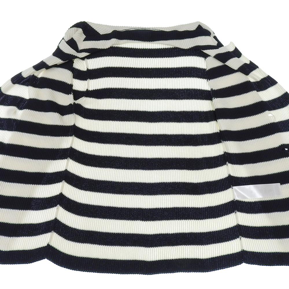 eleventy In good condition eleventy stripe knit double jacket for men, white x navy, size M Jacket M White / NavyUsed