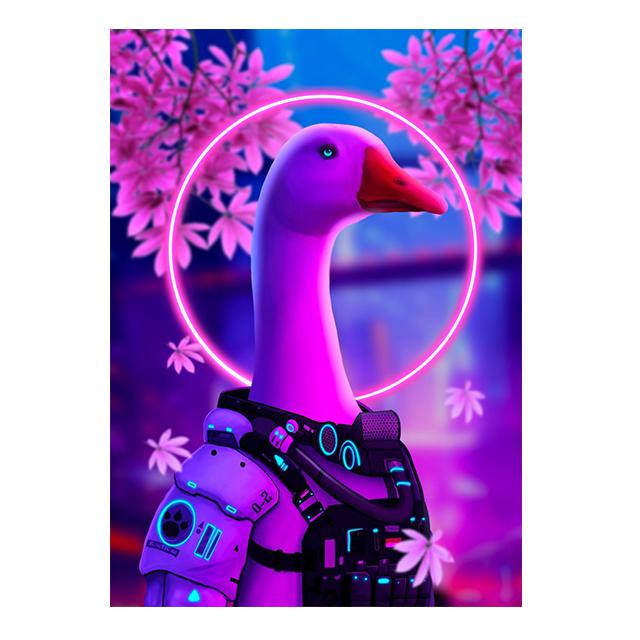 Cyberpunk Cats Duck Bear Fantasy Posters Wall Art Canvas Prints Modern Fashion Animals Paintings Living Room Home Decor Pictures