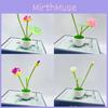 Silk Lotus Threehead Miniature Plant Decor With Injection Molded Craft For Home And Office