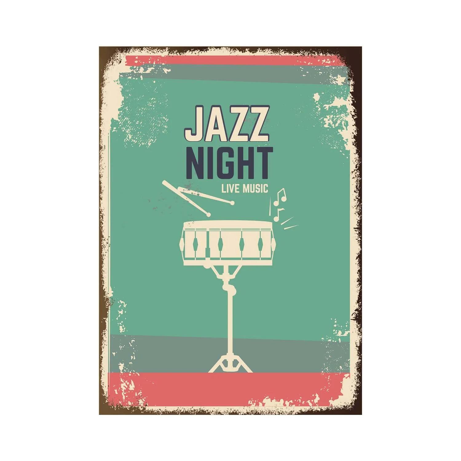 

Винтажные жестяные таблички декор рок-музыка металлические постеры ретро гитара рок-вечеринка металлические тарелки настенное искусство для бара паба клуба 20x30cm