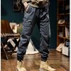2024 neue Winter Cargo Hosen Männer Multi-Taschen Kordelzug Fleece Liner Dicke Warme Overalls Jogger Casual Baumwolle Thermische Hosen