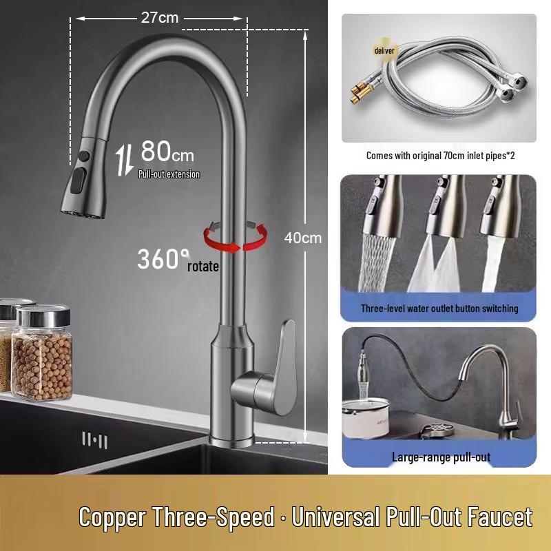 

YuZhuXun Household Kitchen Pull-Out Faucet